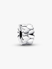Heart Pattern Clip Charm Sterling silver
