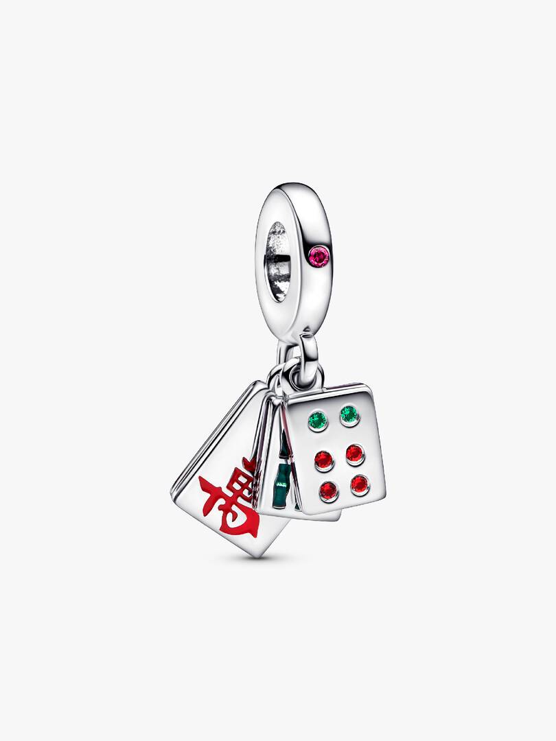 FINAL SALE - Mahjong Triple Dangle Charm Sterling silver