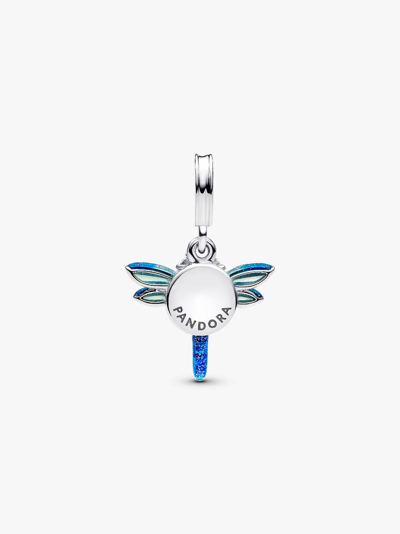 Dragonfly Double Dangle Charm Sterling silver