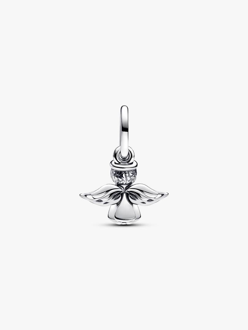 FINAL SALE - Sparkling Angel Dangle Charm Sterling silver