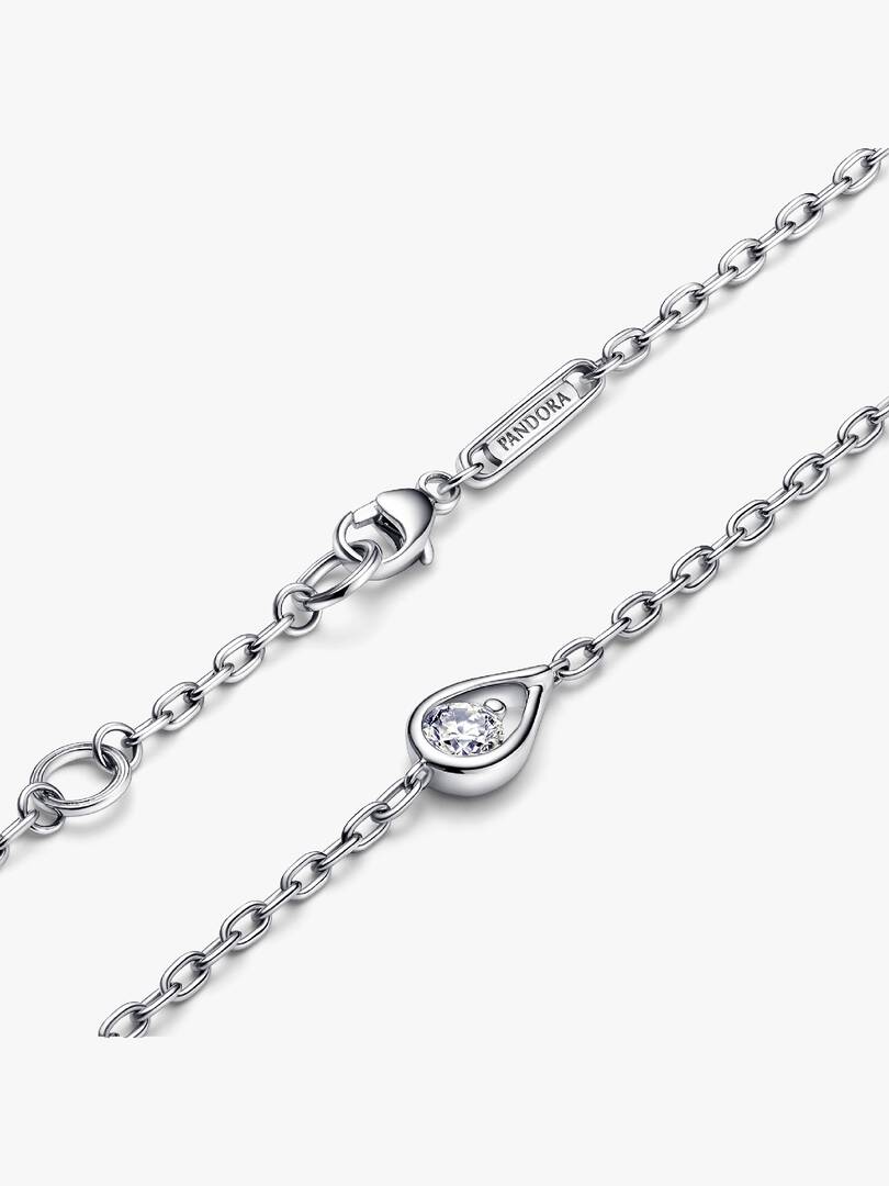 FINAL SALE - Pandora Infinite Sterling Silver Lab-grown Diamond Chain Bracelet 0.25 ct TW, Sterling silver