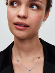 FINAL SALE - Pavé Circles Chain Necklace Sterling silver