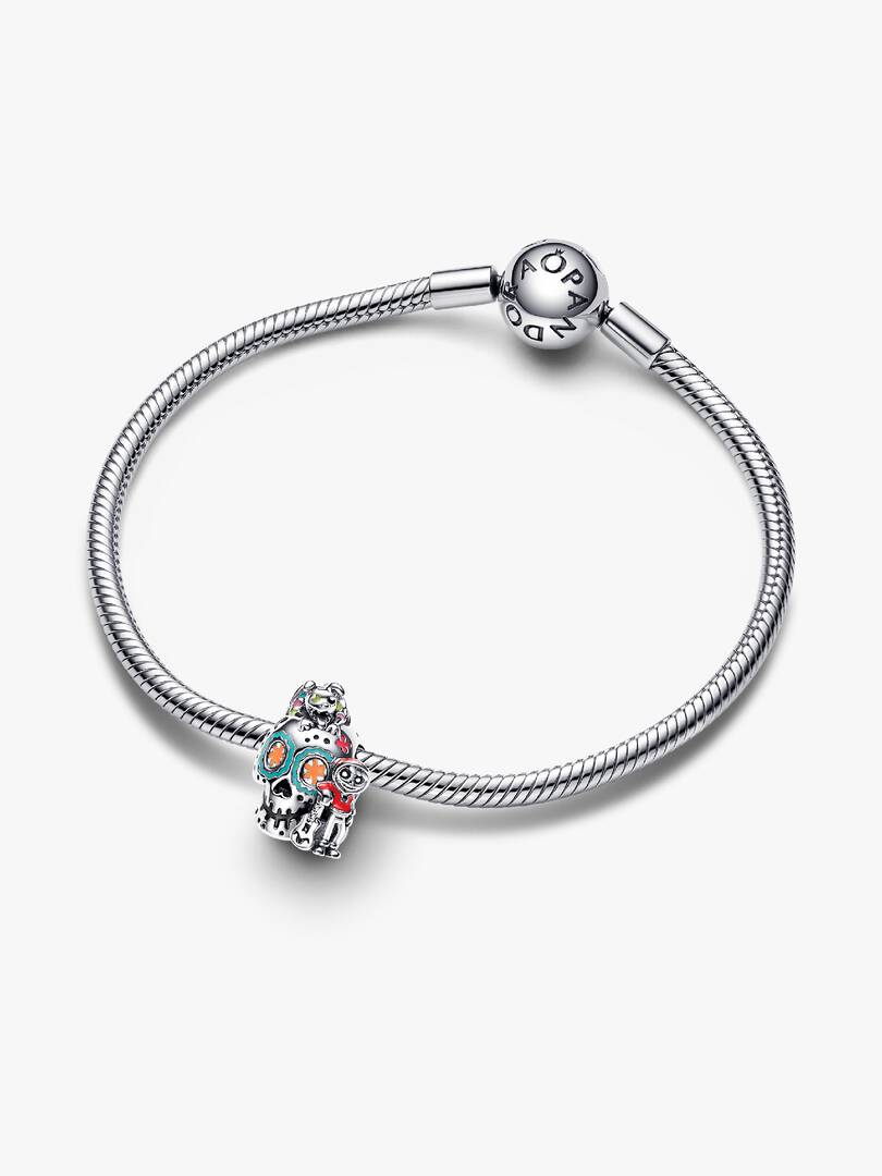 Disney Pixar Coco Miguel & Dante Skull Glow-in-the-dark Charm Sterling silver