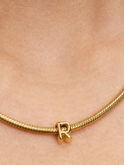 Letter R Alphabet Charm 14k gold plating