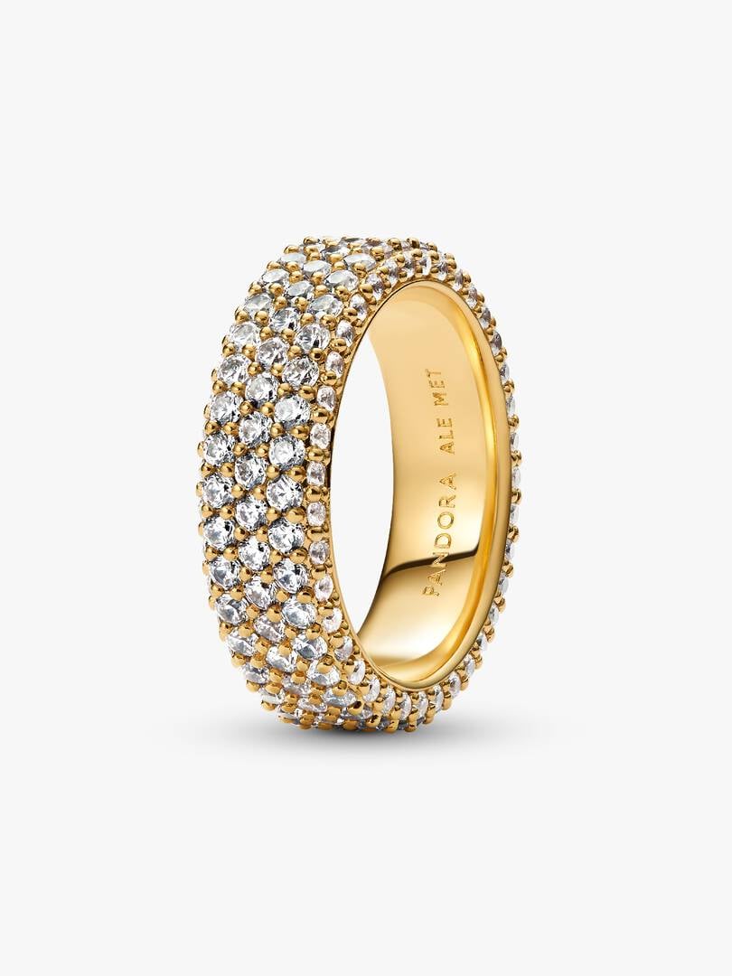Pandora Timeless Pavé Triple-row Ring 14k gold plating