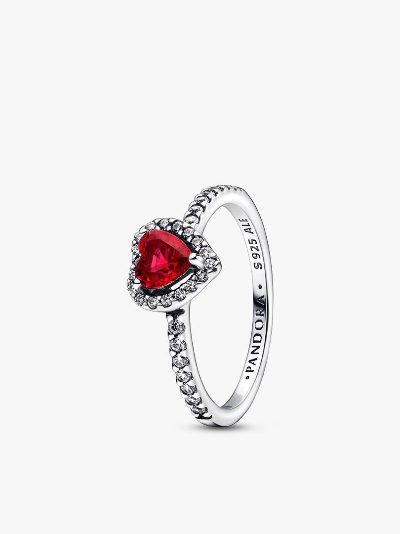 Red Sparkling Heart Tennis Jewelry Set 4 Quantity
