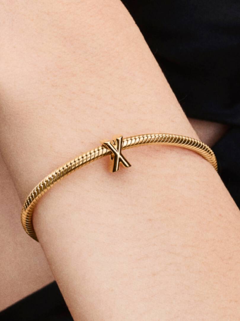 Letter X Alphabet Charm 14k gold plating