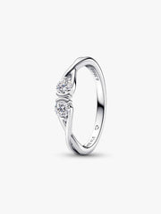 Pandora Infinite Sterling Silver Double-Facing Lab-grown Diamond Ring 0.30 ct TW, Sterling silver