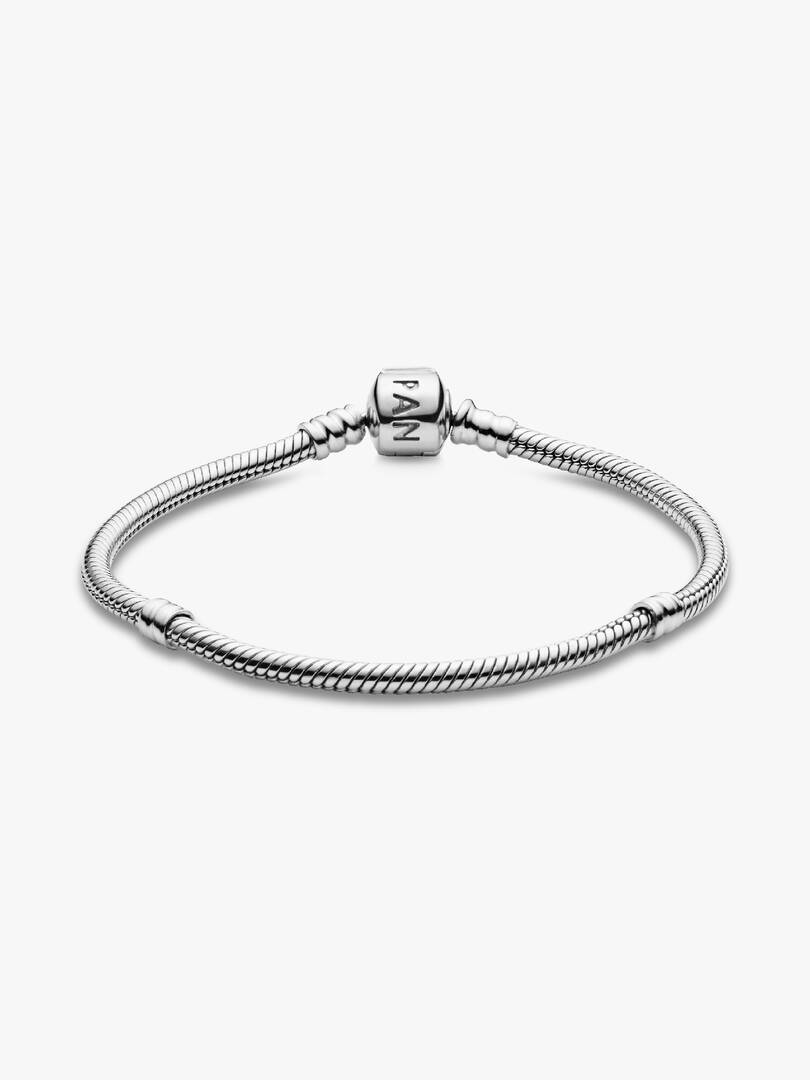 Pandora Moments Barrel Clasp Snake Chain Bracelet Sterling silver