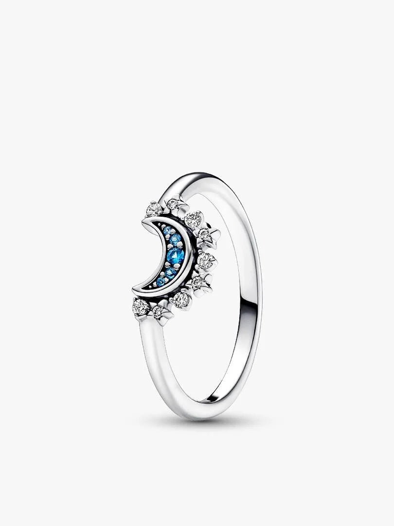 Celestial Sparkling Sun and Moon Ring Set 2 Quantity
