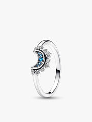 Celestial Sparkling Sun and Moon Ring Set 2 Quantity