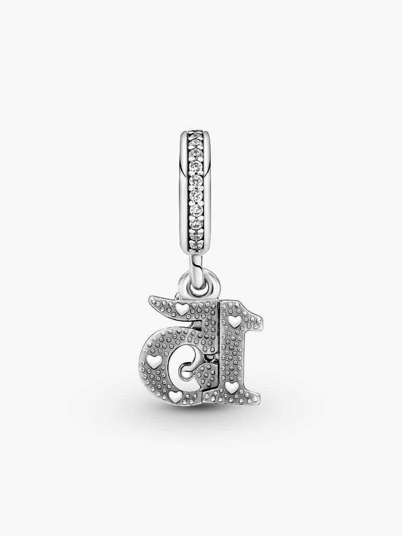 15th Birthday Dangle Charm Sterling silver