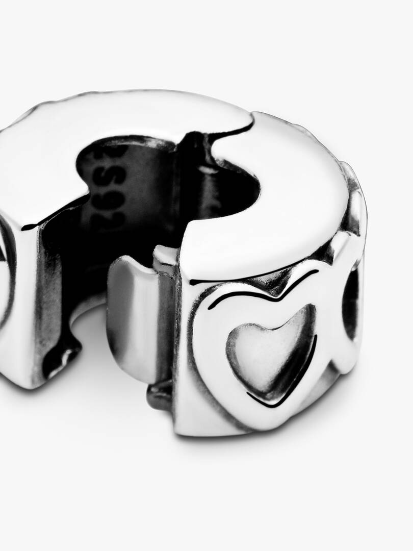 Band of Hearts Clip Charm Sterling silver