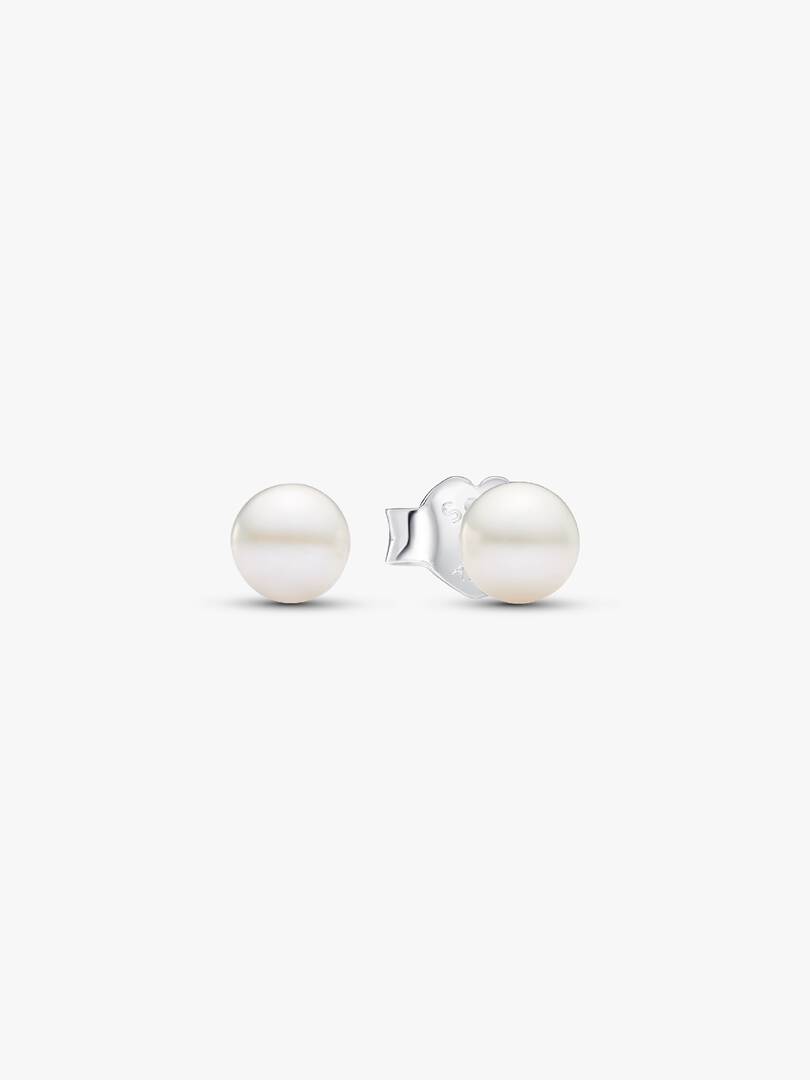 FINAL SALE - Treated Freshwater Cultured Pearl 4.5mm Stud Earrings Sterling silver
