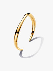 Organically Shaped Open Bangle 14k gold plating