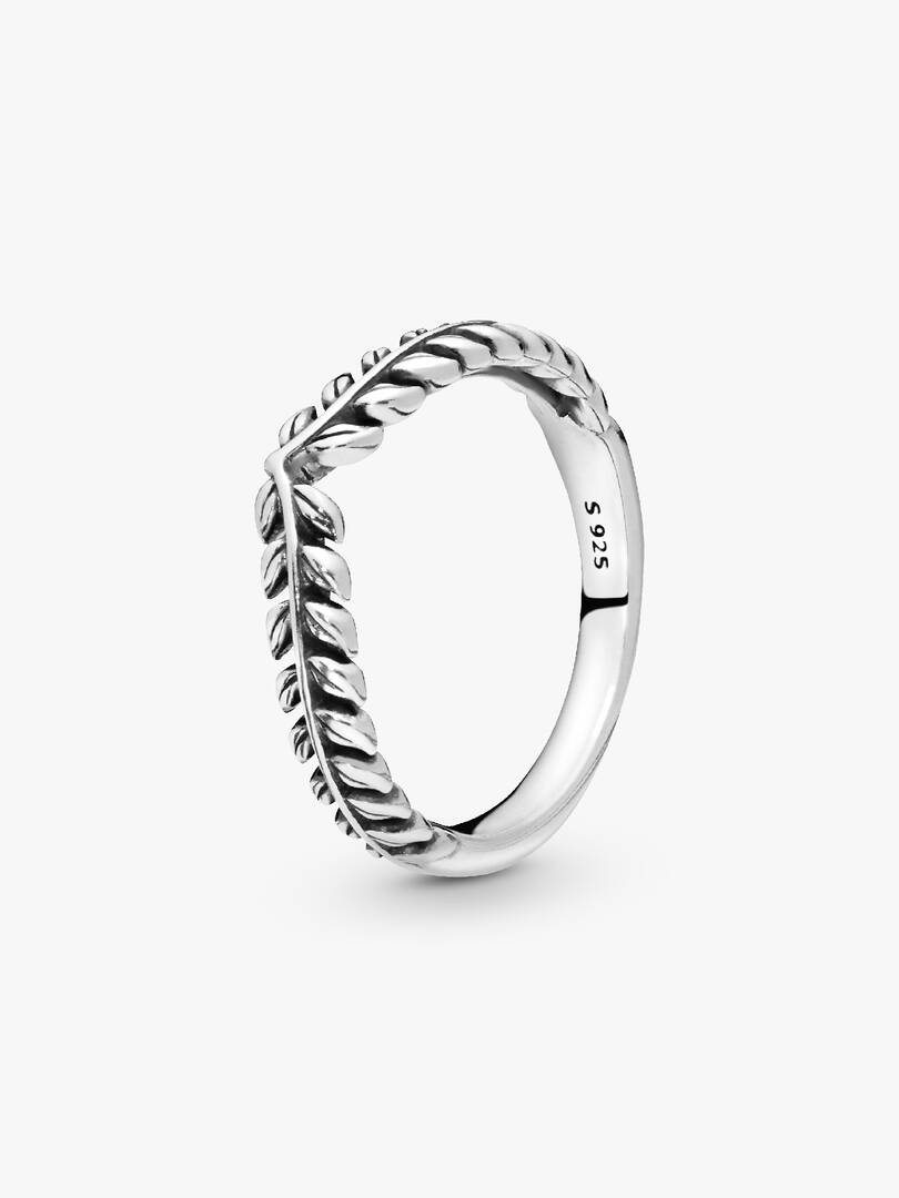 Wheat Grains Wishbone Ring Sterling silver