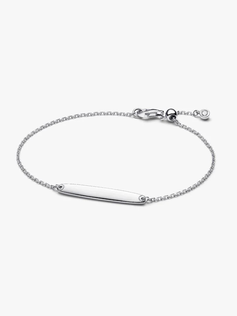 Engravable Bar Chain Bracelet Sterling silver