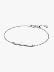 Engravable Bar Chain Bracelet Sterling silver