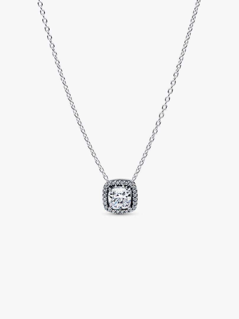 Halo Pendant Collier Necklace Sterling silver