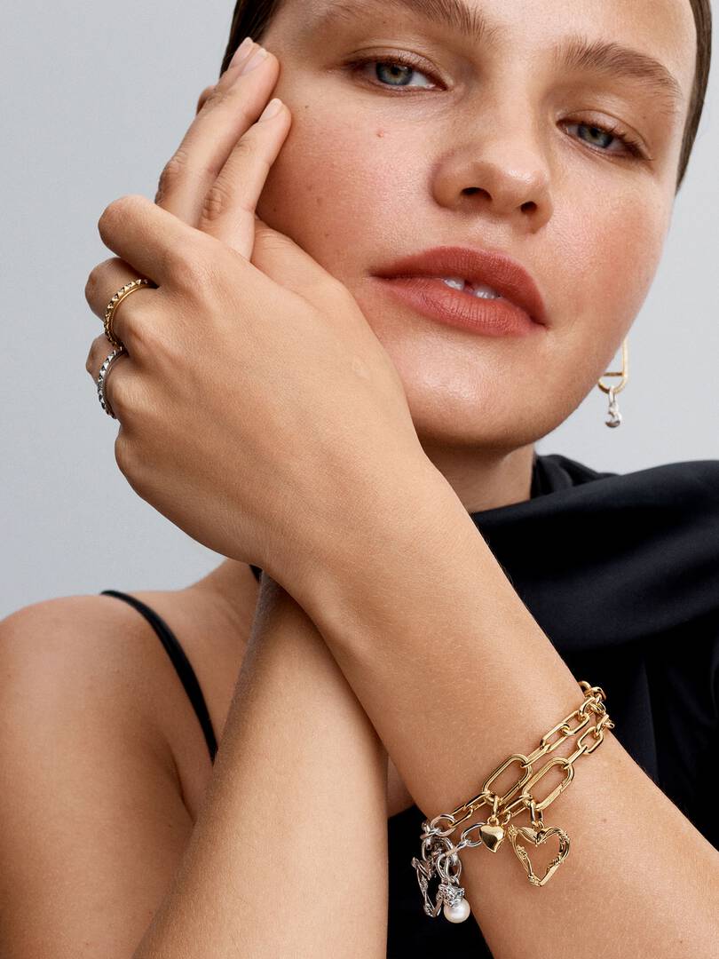 Pandora ME Pyramids Ring 14k gold plating