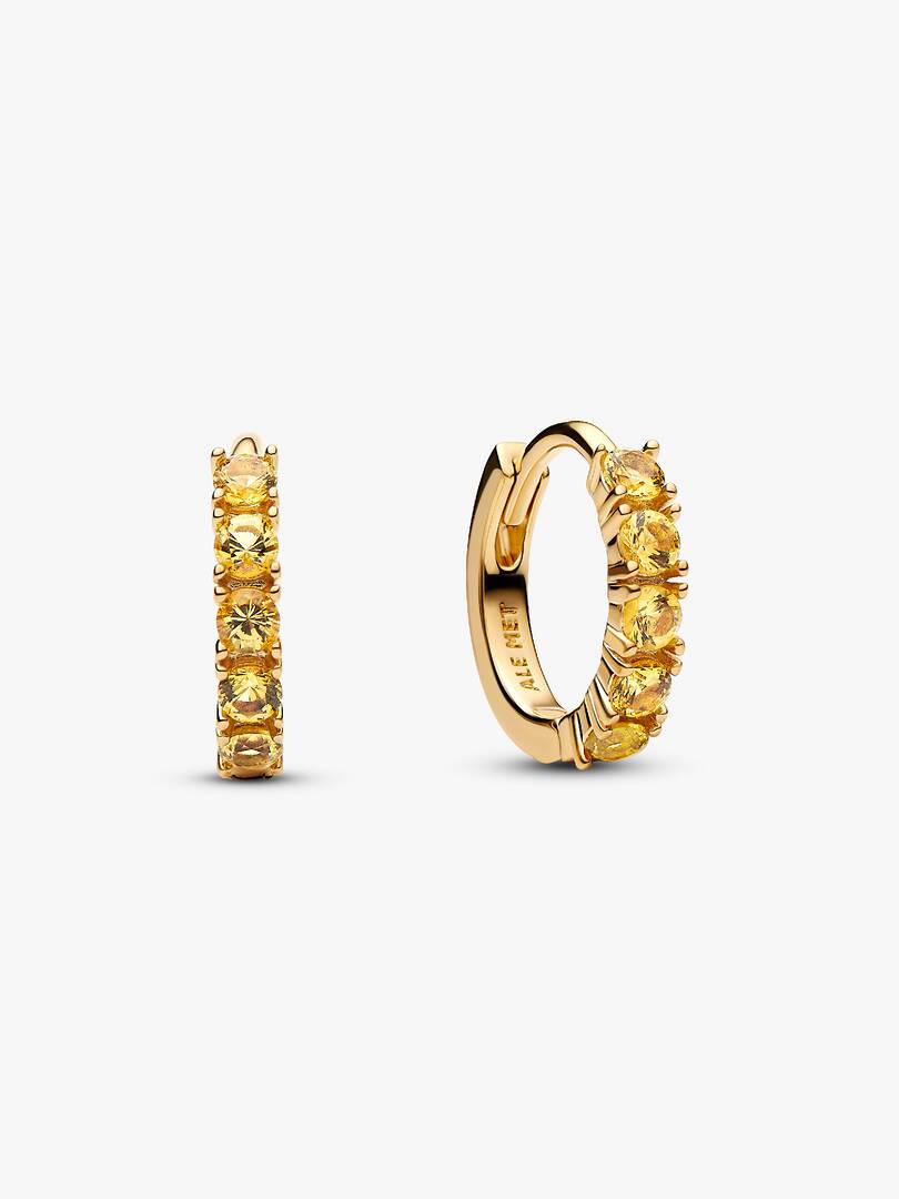 Yellow Huggie Earrings 14k gold plating