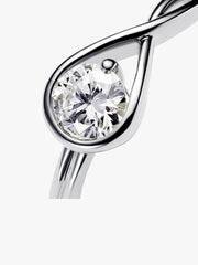 FINAL SALE - Pandora Infinite Sterling Silver Lab-grown Diamond Ring 0.50 ct TW, Sterling silver