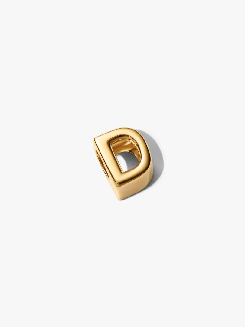 Letter D Alphabet Charm 14k gold plating