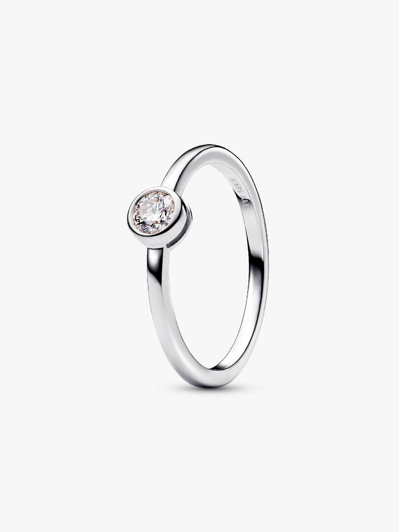 Pandora Era Bezel Sterling Silver Lab-grown Diamond Ring 0.25 ct TW, Sterling silver