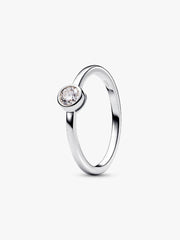 Pandora Era Bezel Sterling Silver Lab-grown Diamond Ring 0.25 ct TW, Sterling silver
