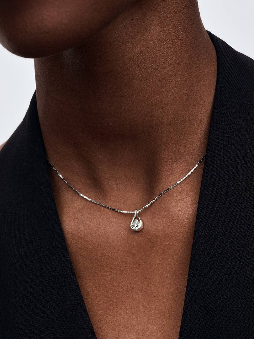 Pandora Infinite 14k White Gold Lab-grown Diamond Pendant Necklace 0.50 ct TW, 14k white gold