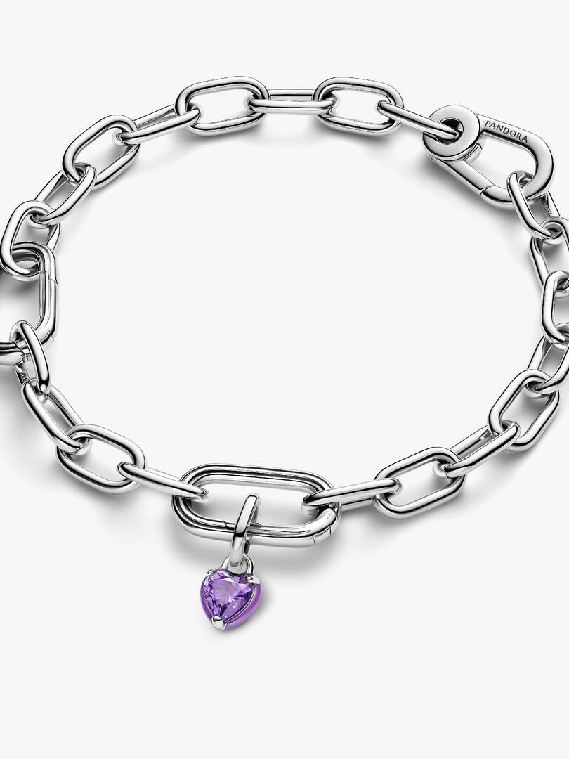 Pandora ME Purple Chakra Heart Mini Dangle Charm Sterling silver