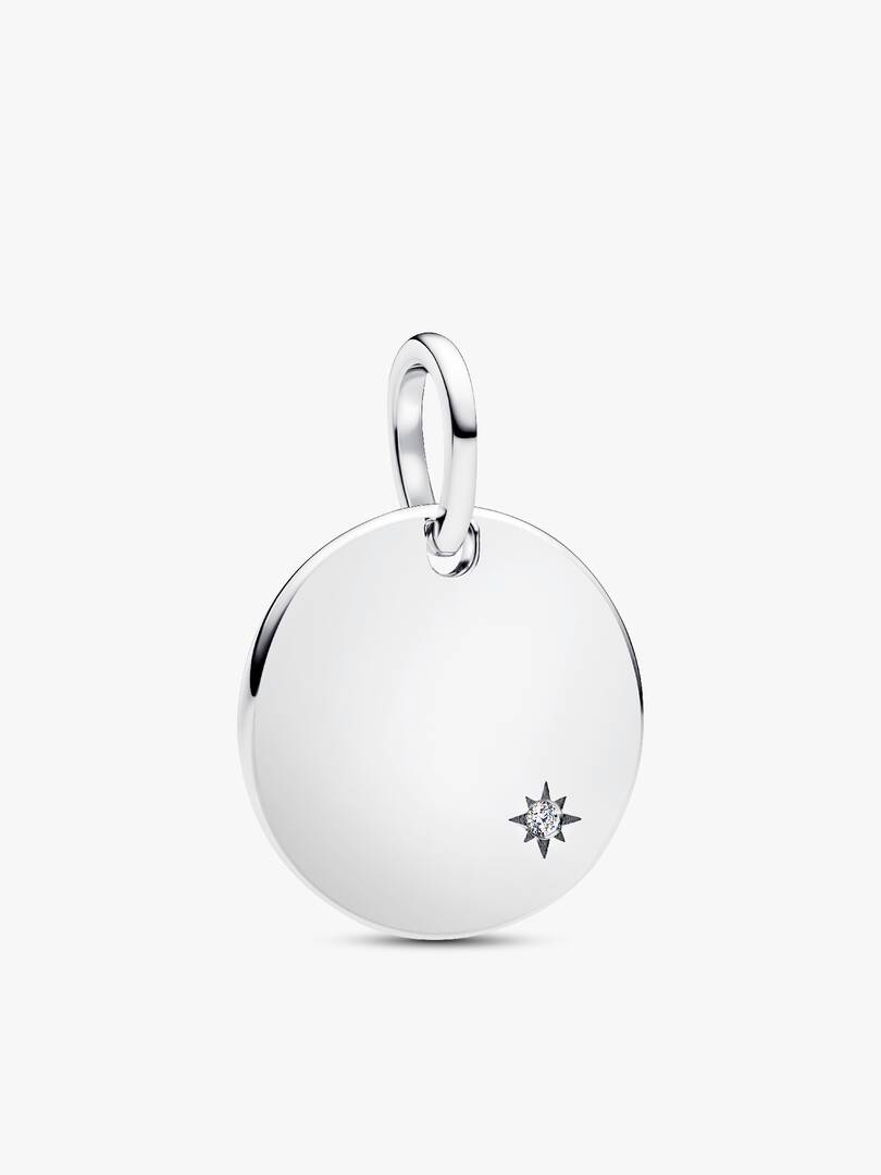 Engravable Lab-Grown Diamond Tag Pendant Necklace 2 Quantity