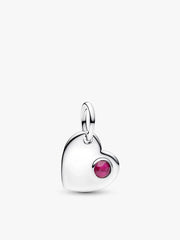 July Birthstone Heart Pendant Necklace 2 Quantity