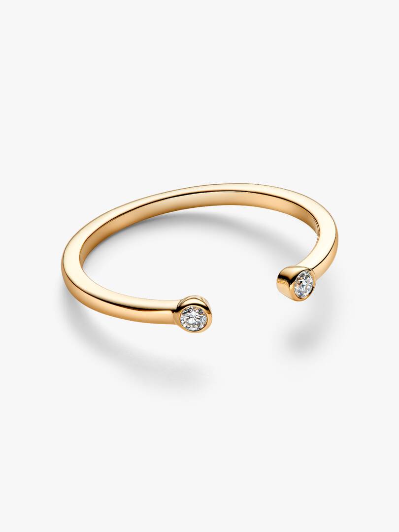 Pandora Era Bezel Lab-Grown Diamond Open Ring 0.07 ct TW, 14k gold