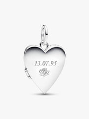 Engravable Openable Heart Tag Pendant Sterling silver