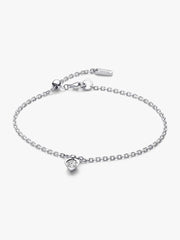 FINAL SALE - Pandora Talisman Sterling Silver Lab-grown Diamond Heart Chain Bracelet 0.25 ct TW, Sterling silver