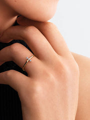 Pandora Era Lab-Grown Diamond Trio Ring 0.07 ct TW, 14k gold