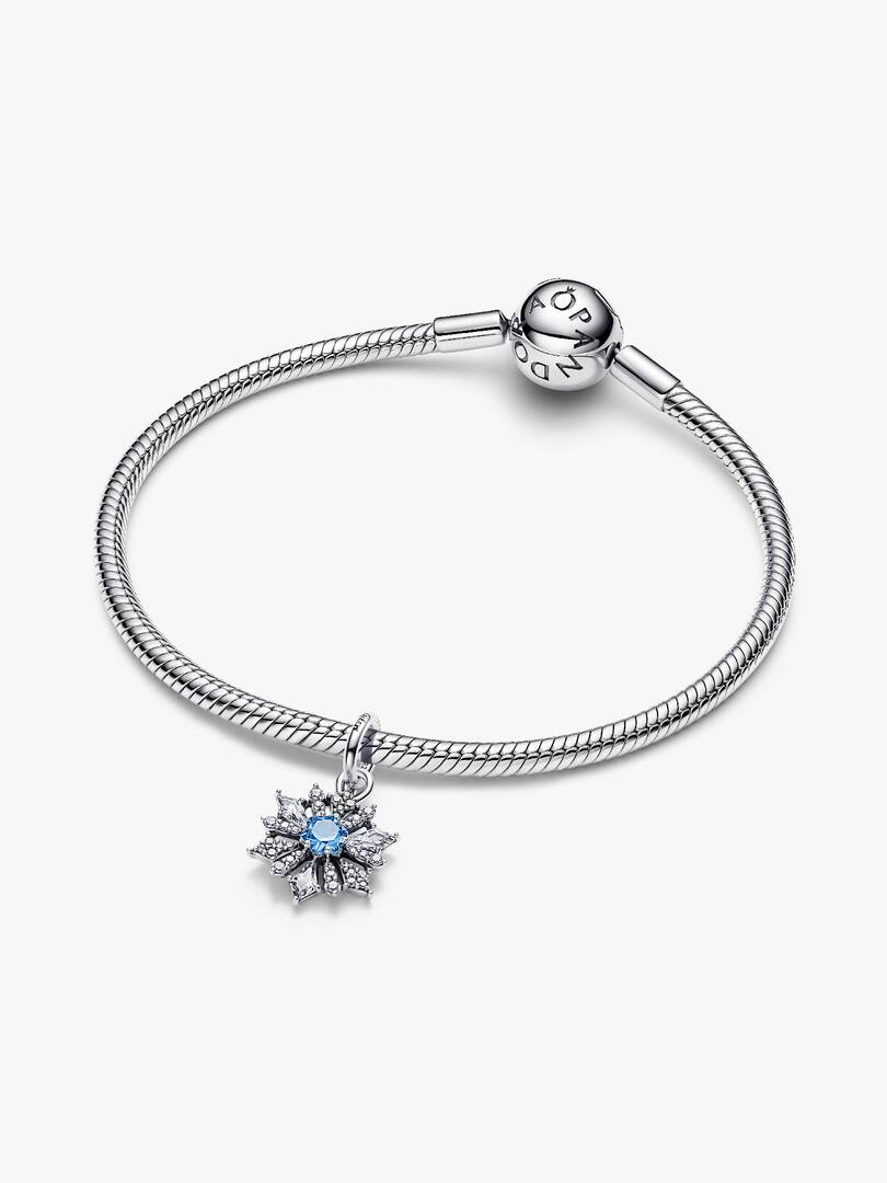 Disney Frozen Queen Elsa Snowflake Dangle Charm Sterling silver