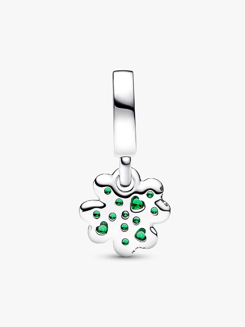 Four Leaf Clover Dangle Charm Sterling silver