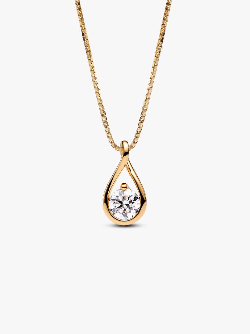 Pandora Infinite 14k Gold Lab-grown Diamond Pendant Necklace 1.00 ct TW, 14k gold
