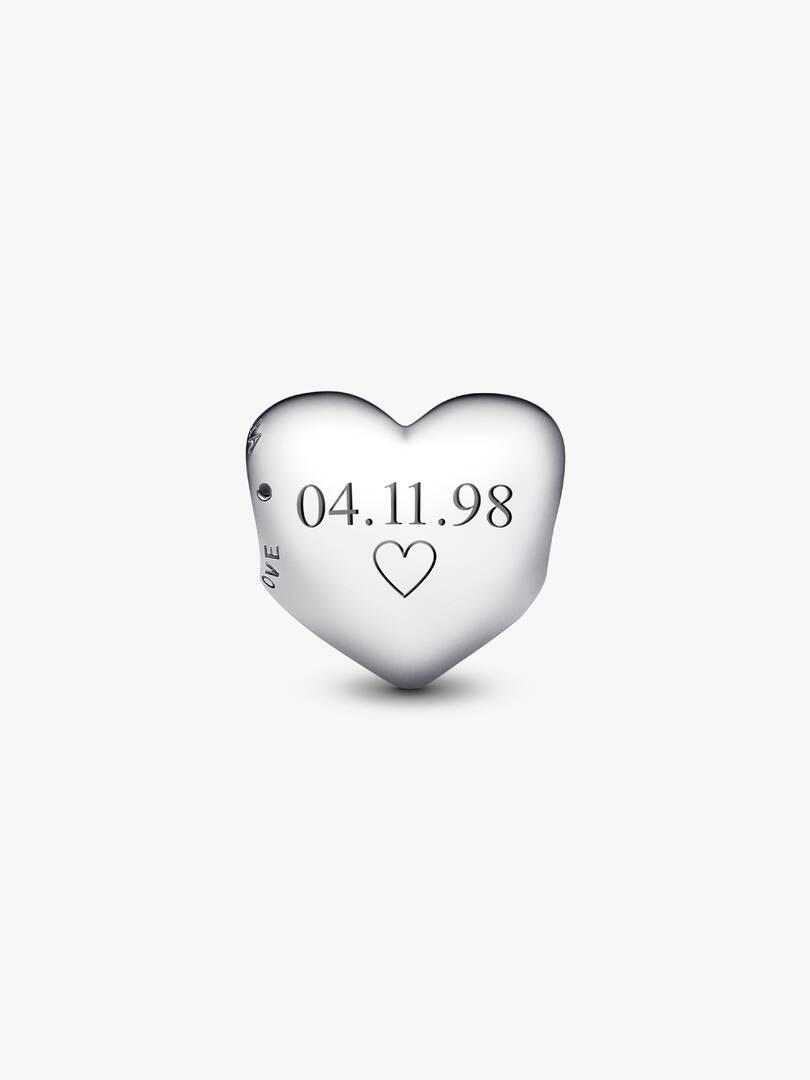 Be Love Engravable Heart Charm Sterling silver