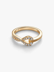 Pandora Infinite Lab-grown Diamond Pavé Double Row Ring 0.22 ct TW, 14k gold