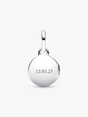 Openable & Engravable Love Locket Dangle Charm Sterling silver