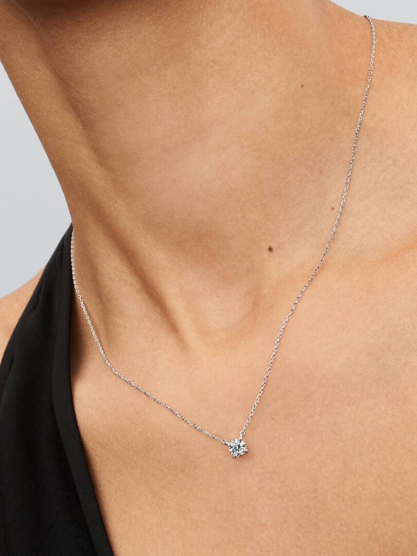 Pandora Era Lab-Grown Diamond Pendant Necklace 0.50 ct TW, 14k white gold