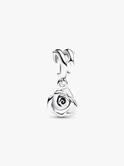 Rose in Bloom Dangle Charm Sterling silver