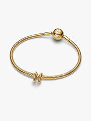 Letter M Alphabet Charm 14k gold plating