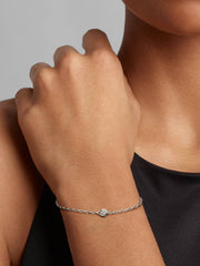 FINAL SALE - Pandora Infinite Sterling Silver Lab-grown Diamond Chain Bracelet 0.15 ct TW, Sterling silver