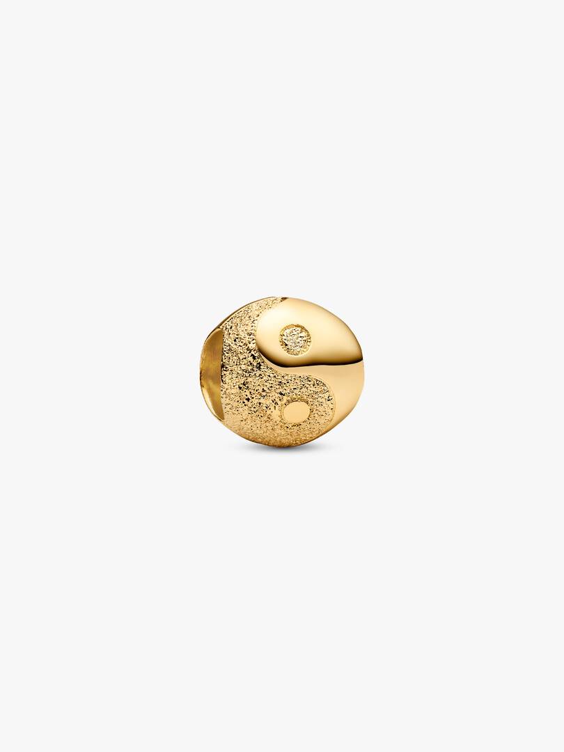 Textured Yin and Yang Mini Charm 14k gold plating