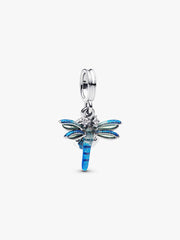 Dragonfly Double Dangle Charm Sterling silver
