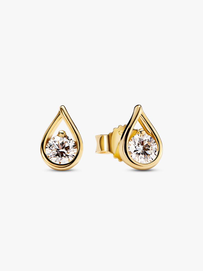 Pandora Infinite 14k Gold Lab-grown Diamond Earrings 0.50 ct TW, 14k gold